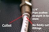 Water Filter Man Ltd Chrome Bobble Foot Tap for 1/4" RO Systems view 3