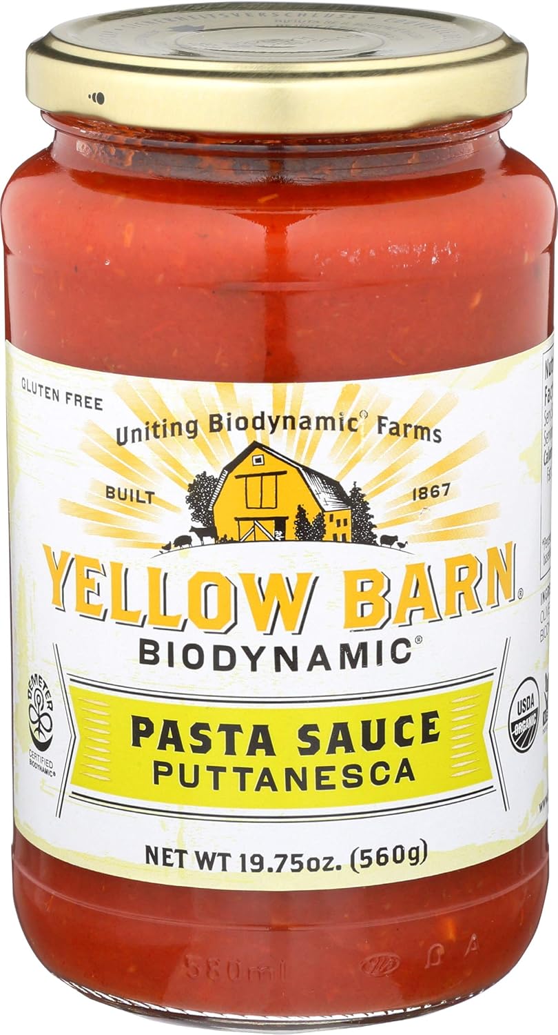 Amazon Com Yellow Barn Biodynamic Pasta Sauce Puttanesca 19 75