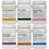 YMEYFAN Jelly Mask for Facials Professional, Jelly Mask Powder for Face, Modeling Mask Powder, Estheticians Supplies Beauty Salon Spa Face Mask Skin Care, 23Fl Oz (6 Jar C)