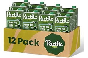Pacific Foods Original Ultra Soy Milk, Plant Based Milk, 32 oz Carton (12 Pack)