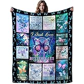 Antibroth Butterfly Blanket Gifts for Women Girls,Butterflies Blanket Beautiful Butterfly Throw Blankets,Butterflies Gifts for Adults Women 50"x40"