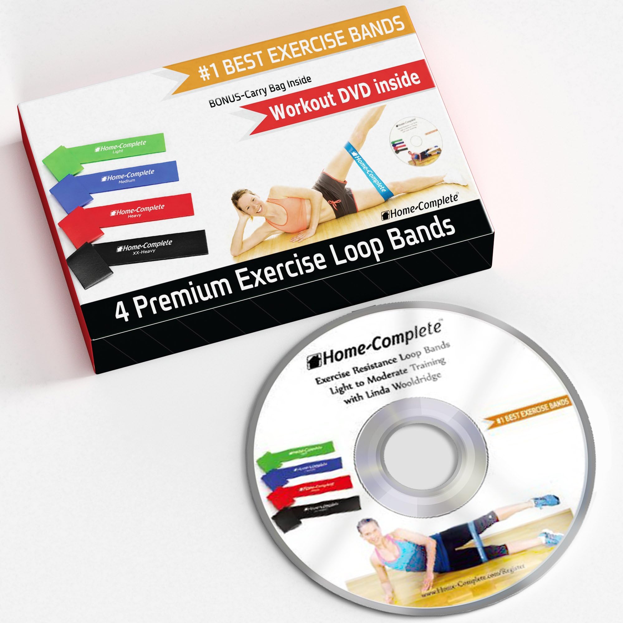 Professional Exercise Resistance Loop Bands with Workout Video - Get You Fast Safe Effective Results