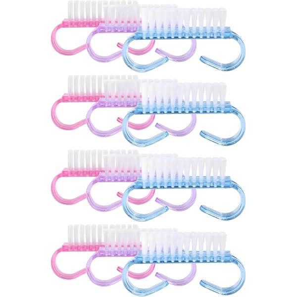 COSMOS Mini-Nagelbürsten Set – 12 Stück, Für Hände, Füße & Nägel