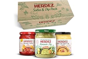 HERDEZ® Salsa Dipping Variety 3 Pack – NEW! Chunky Medium, Salsa Con Queso, Avocado Dip Medium – Authentic Mexican Flavor Dips for Chips