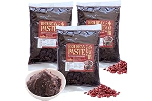 Fusion Select 3 Packs Red Bean Paste - Fine Sweetened Adzuki Bean Paste for Desserts, Buns, Pastry Filling, Mochi - For Chinese, Japanese & Korean Foods - No Additives or Preservatives