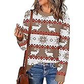 Zeagoo Womens Crewneck Pullover Sweater Long Sleeve Knit Side Slit 2025 Fall Winter Sweater Tops