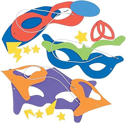 Amazon Com Superhero Foam Mask Craft Kit Crafts For Kids And Fun Home Activities Toys Games
