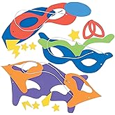 Fun Express Superhero Foam Mask Craft Kit - VBS Vacation Bible School Supplies/Decor - Makes 12 - DIY Crafts for Kids and Home, Party Activities