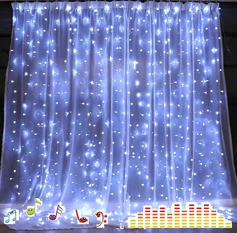 2m 2m Window Curtain Lights Battery Powered Bedroom Curtain