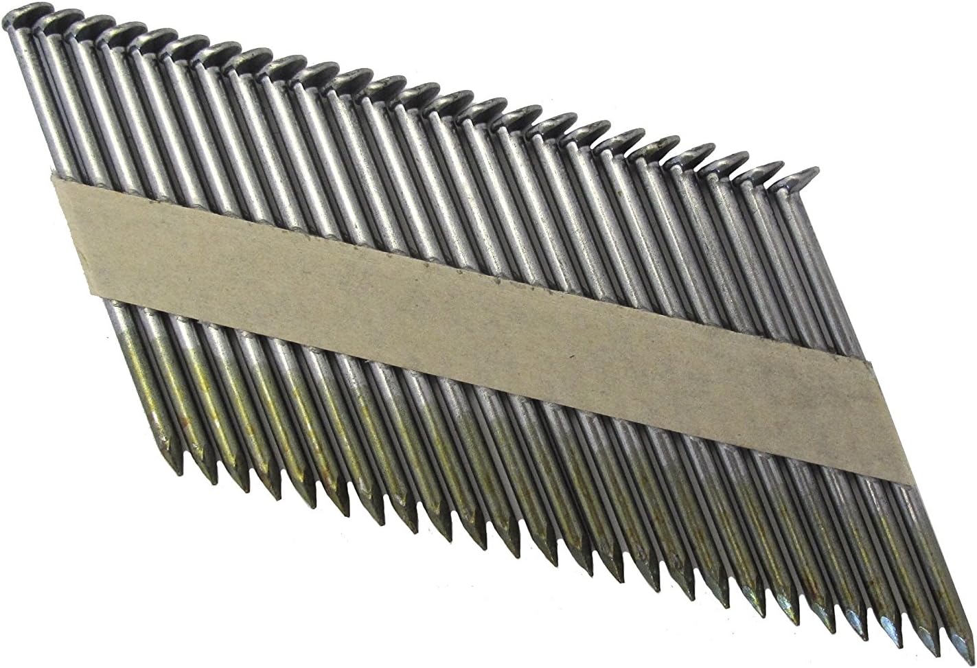 30 Degree Paper Tape Offset Round Head Bright Coated Collated Framing Nails, 3-1/4" x 0.131"