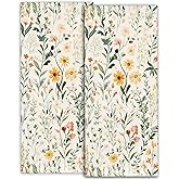 amepay Retro Wildflower Hand Towels - 2 Pack, 14.5" X 28", Soft Microfiber Polyester Towel Set with Vintage Floral Pattern, for Natural Bathroom Kitchen Spa Hotel Decor Gifts Women Girls