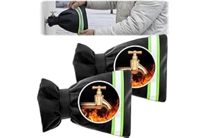 NQAFH Outdoor Faucet Covers for Winter - Outdoor Water Faucet Cover - 9.8" x 6.3" Waterproof Hose Bib Covers for Freeze Protection, Patio Winterizing Home Must-Have Faucet Cover for Outside Yard (2 Pcs)