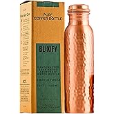 Copper Water Bottle 34oz - 100% Pure Ayurvedic Handcrafted Design - Eco-friendly Premium Quality - Bpa-free Heavy Duty Leak-proof & Lab-tested - Health Benefits for Daily Use, Sports, Travel & Gifting
