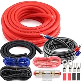 8 Gauge CCA Amp Installation Wiring Kit Complete Subwoofer Wiring Kit | Car Audio Subwoofer Wiring Kit;with Power Ground Cable,RCA Cable,Fuse Holder;for Cars,Trucks,RVs,ATVs Radio and Speaker