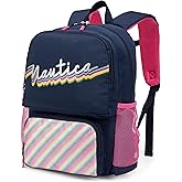 Nautica Backpack for Kids | Kindergarten, Elementary Children Backpack | 16" Tall | Retro Rainbow