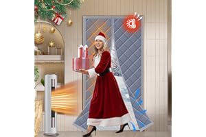 ABVRUN Winter Door Curtain Fits Door Size 32" X 78" Magnetic Thermal Insulated Door Curtain Insulation Cover Blanket Insulation Oxford Cloth Thicken Cotton as Privacy Temporary Door to Soundproof