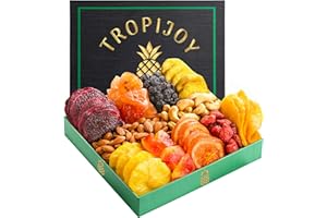TROPIJOY Dried Fruit Basket Gift – 11 Tropical Flavor New Year Gifts | 20oz Soft Dried Fruit Gift Basket - Fruit & Nut Gifts | Fruit Baskets for Delivery | Dry Fruits Gift Box Food Gifts New Years Gift Basket