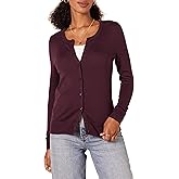 Amazon Essentials Women's Lightweight Crewneck Cardigan Sweater (Available in Plus Size)