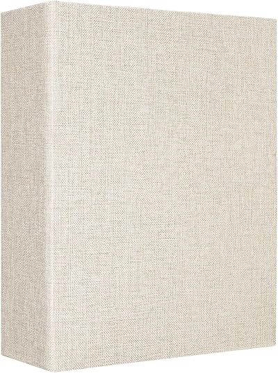 Vienrose Linen Photo Album 6x4 100 Pockets Beige 17x13x5.6 cm