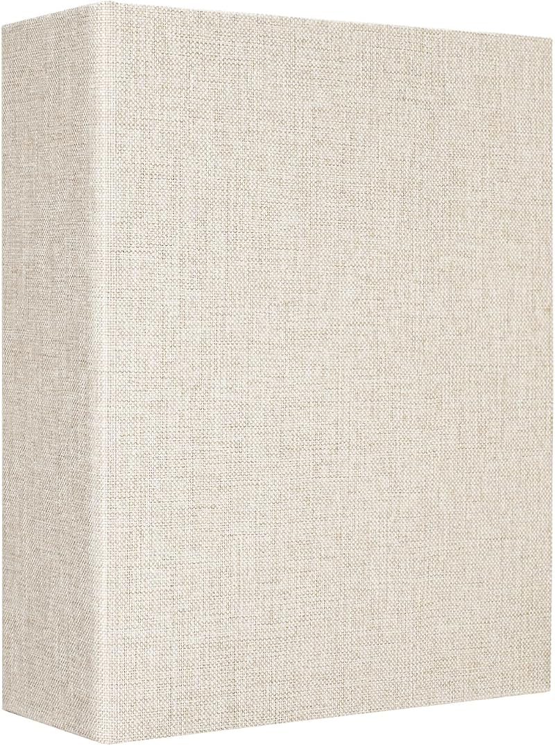 Vienrose Linen Photo Album 6x4 100 Pockets Beige 17x13x5.6 cm