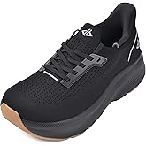 JACKSHIBO Wide Toe Women's Road Running Shoes Slip in Free Hands Cushion Support Memory Foam Zero Drop Athletic Walking Tennis Shoes Platform Chunky Sneaker