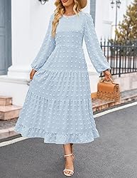 ZESICA Women's Fall Long Sleeve Maxi Dresses 2024