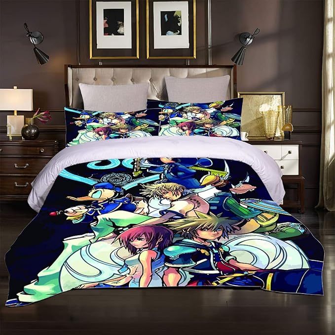 Juego de Funda nórdica de 3 Piezas 1 Doble Colcha 2 Funda de Almohada