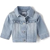 The Children's Place baby girls Ruffle Denim Jacket