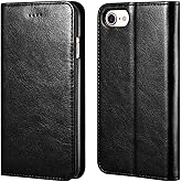 icarercase iPhone 7, 8, SE 2nd/SE 3rd Case, Leather Wallet Magneitc Case with Stand and 3 Credit Slots for iPhone 7/8/SE 2020