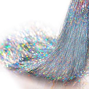 Boao 10000 Strands Icicle Tinsel Christmas Tree Decorations Iridescent Tinsel Foil Fringe for Home Holiday Birthday Graduation Supplies Hair Decoration Funny Cat (Silver)