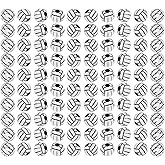 100PCS Volleyball Beads, 12mm Volleyball Bead for Bracelets, Sports Beads for Necklace, Acrylic Volleyball Beads for Jewelry Making Craft Decoration Accessories