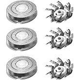 Replacement heads for electric shavers,Waterproof Replacement Blades for Mens Shaver,3-Pack