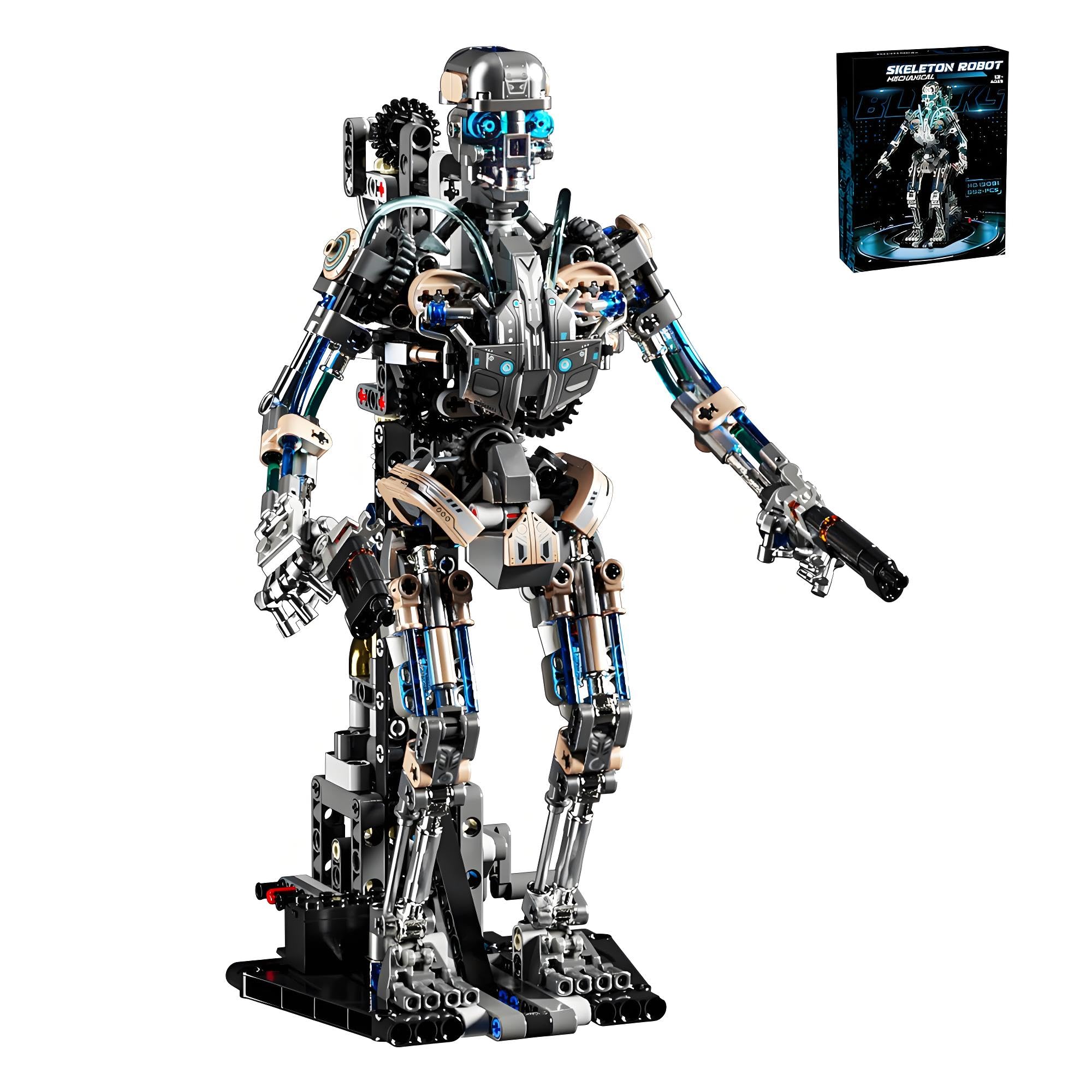 CSNRHG Mechanical Skeleton Robot Building Block Toy 692+Pieces Twistable Body and Poseable Design Creative STEM Toy for Kids and Adults — image 1