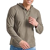 Hanes Men's Originals Tri-blend Jersey Hoodie, T-Shirt Hoodie with Henley Collar