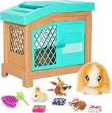 Little Live Pets Mama Guinea Pig with Hutch and 3 Babies 20+ Sounds