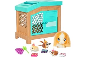 Little Live Pets - Mama Surprise | Soft, Interactive Mama Guinea Pig and her Hutch, and her 3 Surprise Babies. 20+ Sounds & R