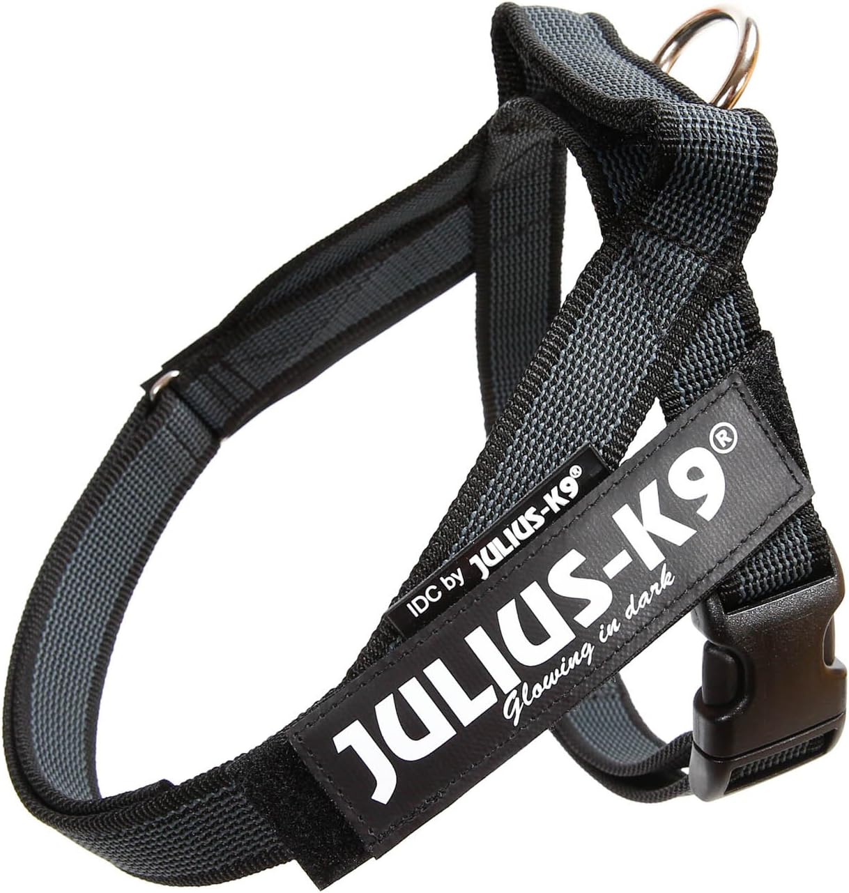 Julius-K9, IDC Color & Gray Belt Harness, Size: S / Mini, Black-Gray, S/Mini - Image 3