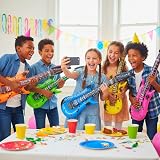 SHATCHI 4 Pcs 90cm Inflatable Guitar Toy Assorted Kids Adults Rockstar Fancy view 9
