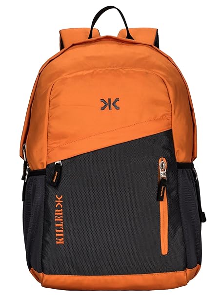 KILLER Polyester 29 Ltr Orange & Grey Laptop Backpack