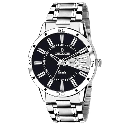 Analogue Vector Series Day and Date Wrist Watch for Men(Black)