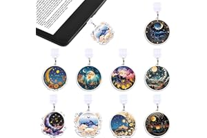 cosmisun Dust Plug Charm for Kindle - 9 Pcs Dust Plug Compatible with Phone Charging Port Pendant Type C/USB C Plug Cover for E-Reader Book Lover Students Teachers Gift Accessories for E-Reader