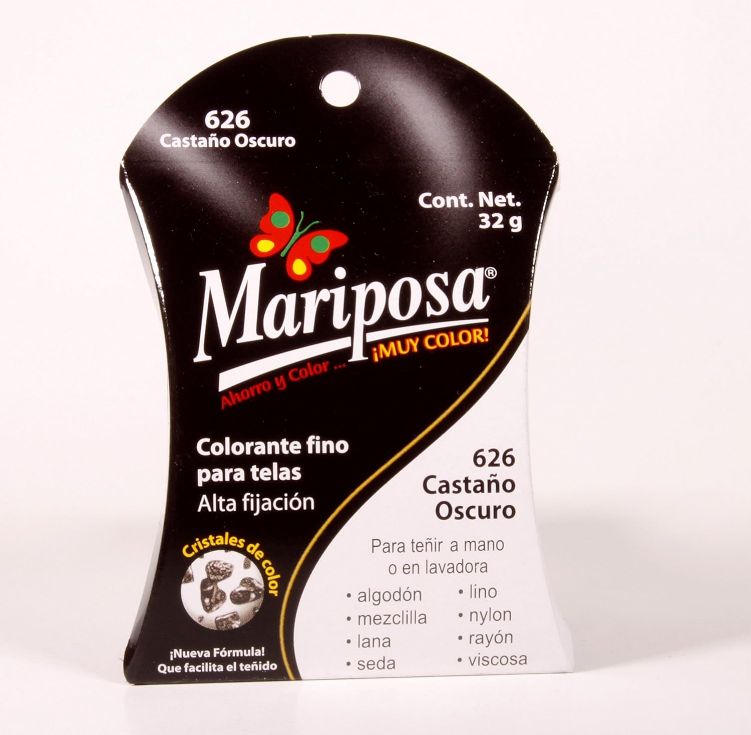 Mariposa Colorante para Ropa, Cristales de color Café