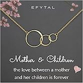 EFYTAL Mom Necklace for Women, Sterling Silver or 14K Gold Mothers Necklace, Mothers Day Gifts for Mom, Mama Necklaces