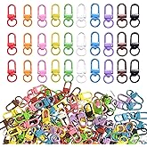 200 Pcs Colorful Keychains Hook, Small Swivel Snap Hook Lobster Claw Clasps for DIY Key Chains Jewelry Bag Making
