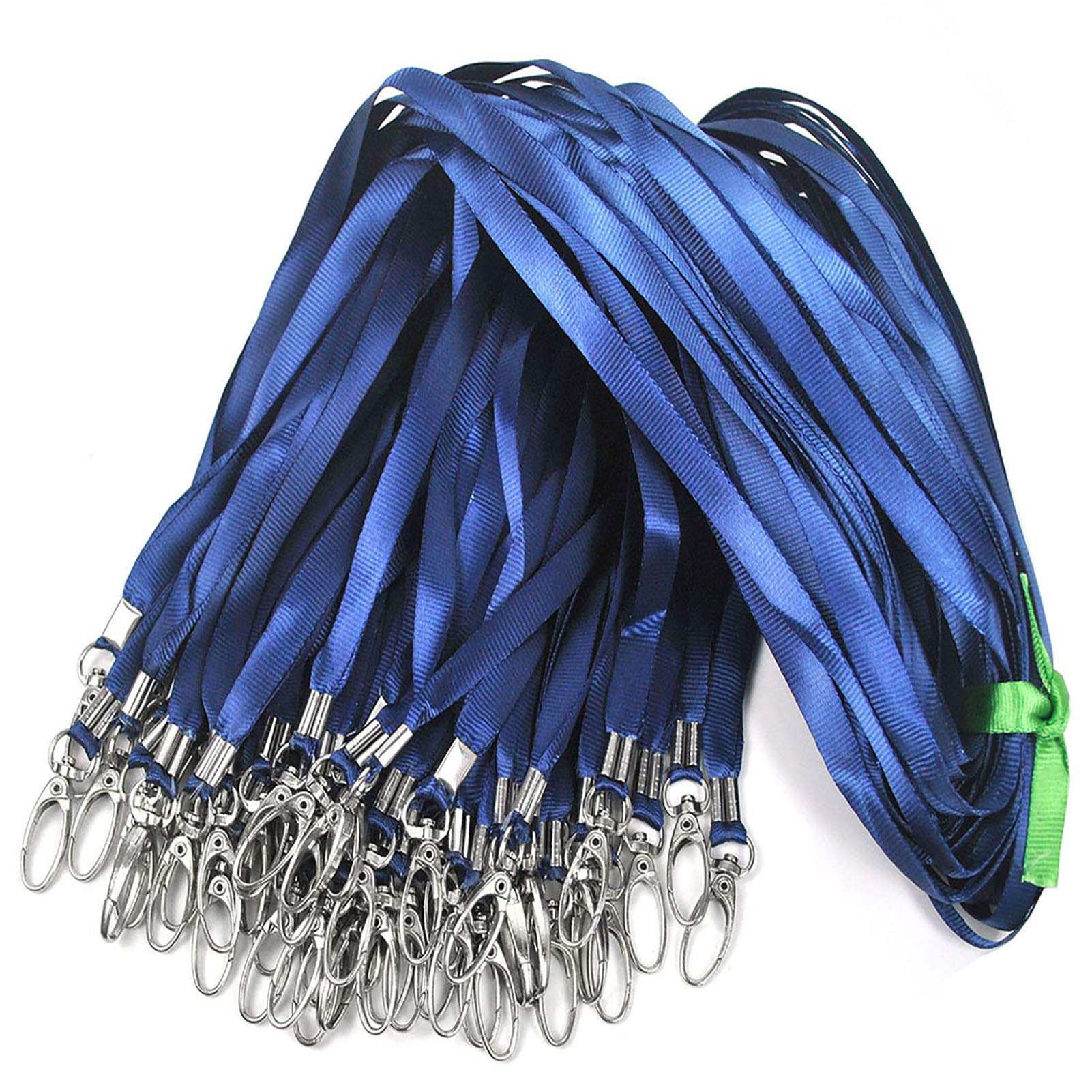 Bird Fiy Navy Blue Lanyards 50Pcs 17.5 inch Nylon Lanyard,Lanyards Swivel Hooks Clips Great for ID Name Tags Badges/Key Chains โ image 1