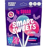 SmartSweets Halloween Lollipops, Low Sugar Hard Candy, 3.0oz Bag