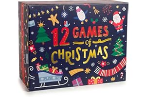 Gutter Games 12 Games of Christmas - Family Game Night Pack for Kids and Teens - Hilarious Christmas Party Games for Adults and Family Party - Complete Entertainment Package - Multicolor