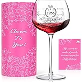 Swanfort 60th Birthday Gifts for Women, 1966 Vintage Wine Glass, Elegant Present for Mom, Grandma, Friend, Sister or Wife – Celebrating 60 Years of Love and Life