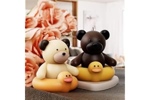 ASAISWO Swimming Bear Mold Bear Candle Mold Animal Mold Bear Jewelry Resin Casting Molds Handmade Silicone Mold for Resin Candle Making Molds Craft Supplies 3D Mold Resin Mold Sculpture Mold Resin DIY Mold