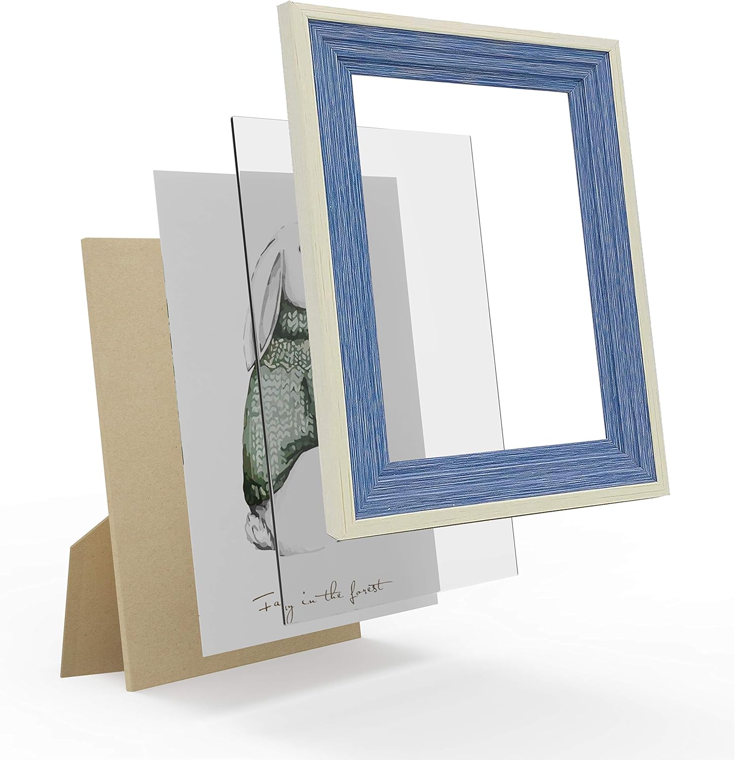 Amazon Com Aoubate 4 X6 Photo Picture Frames With High Definition Glass Table Top Display And Wall Mounting Make Of Resin Blue